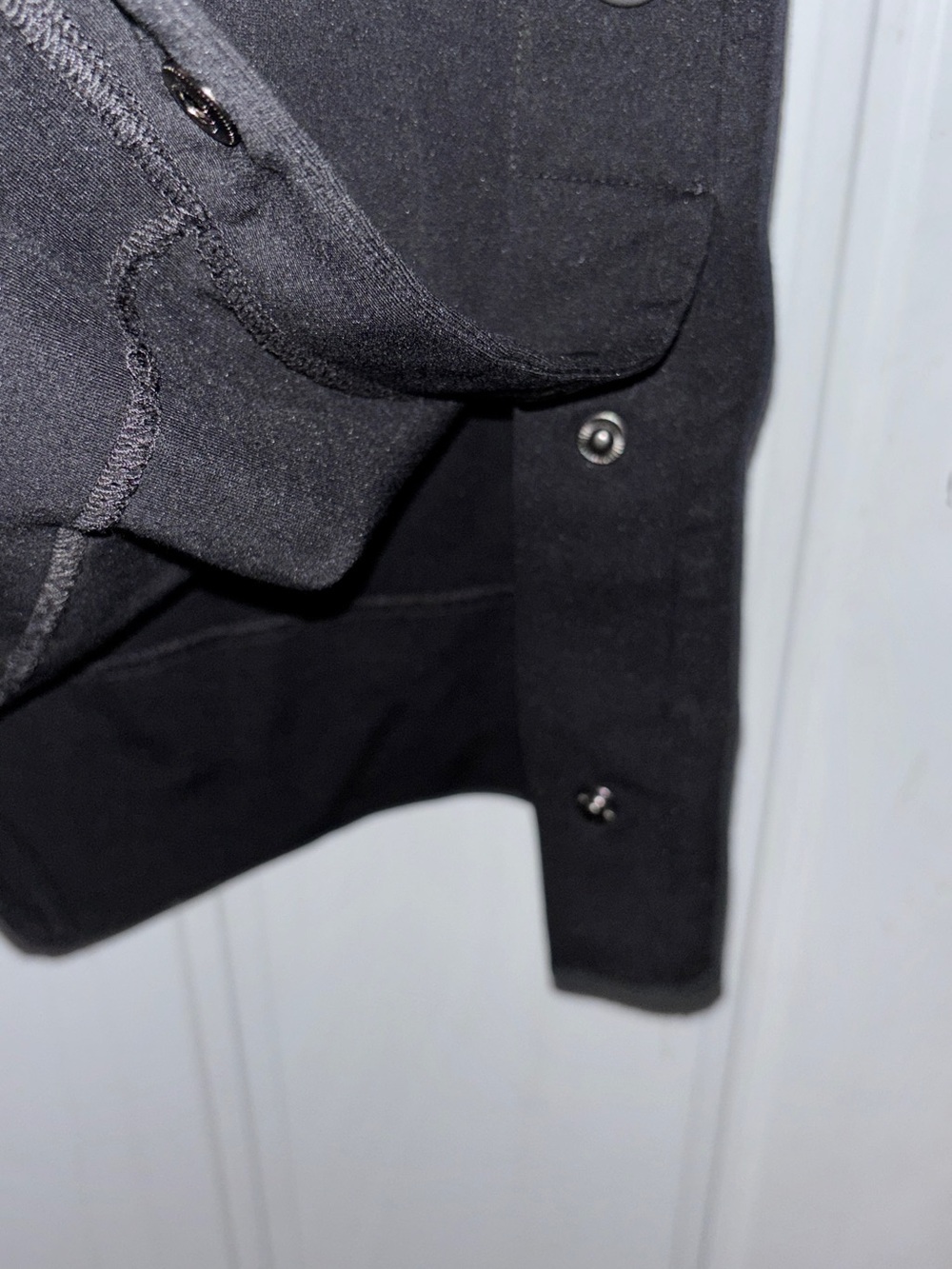 CAbi Black Boot Cut Flare Pants with Side Snap Details 2 Bottom snaps unsnap - Picture 5 of 6